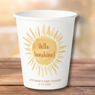 Vasos De Papel Hola Sunshine Boho Baby Shower