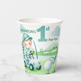 Vasos De Papel Hole in One Golf Boy 1 cumpleaños de Par-tee