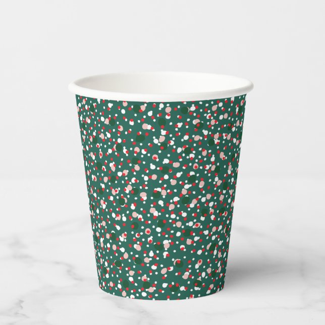 Vasos De Papel Holiday Sprinkles Green Paper Cup (Anverso)