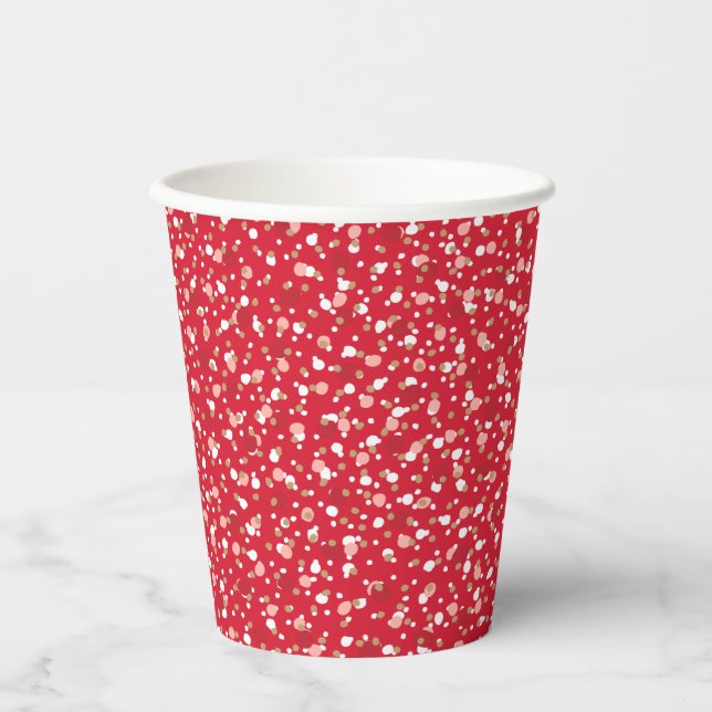 Vasos De Papel Holiday Sprinkles Red Paper Cup (Anverso)
