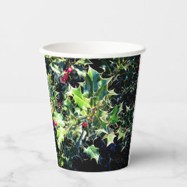 Vasos De Papel Holly, bayas rojas