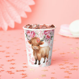 Vasos De Papel Holy Cow Floral Baby Shower