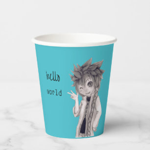 Vasos De Papel Hombre animador, dibujo original