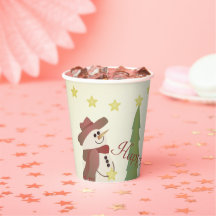 Hombre De Nieve Con Estrellas