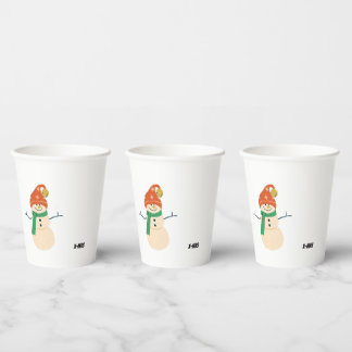 Vasos De Papel hombre de nieve por premora