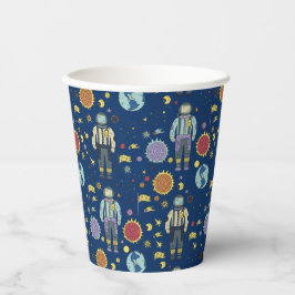 Vasos De Papel Hombre espacial astuto colorido