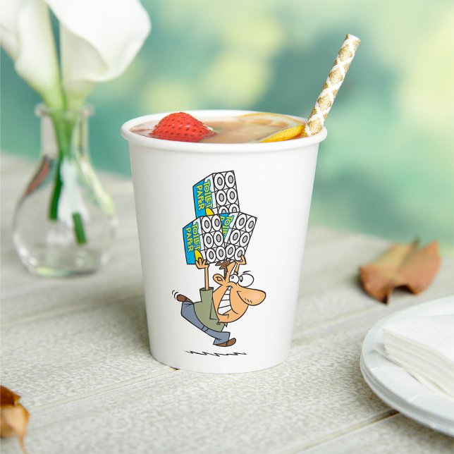 Vasos De Papel Hombre Personalizado gracioso pánico al comprar pa (Subido por el creador)