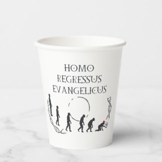 Vasos De Papel Homo Regressus Evangelicus - Tarjeta divertida ant