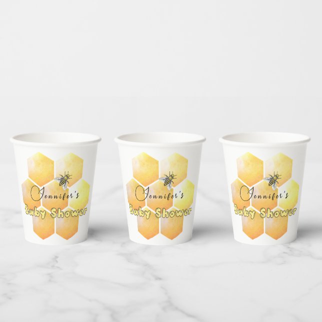 Vasos De Papel Honey Bee Baby Shower (Multi)