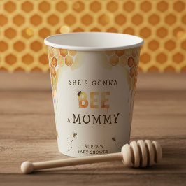 Vasos De Papel Honey Bee Honeycomb Watercolor Baby Shower