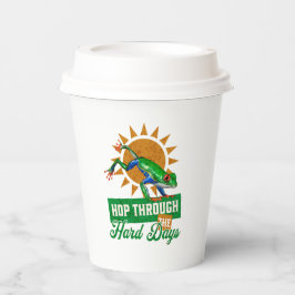 Vasos De Papel Hop through Hard Days Amazon Tree Frog