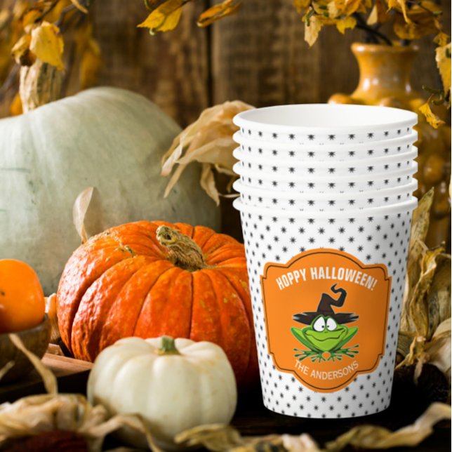 Vasos De Papel Hoppy Halloween Frog ID221 (Subido por el creador)