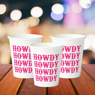 Vasos De Papel Howdy Cowgirl Disco Last Rodeo