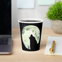 Vasos De Papel Howling Wolf