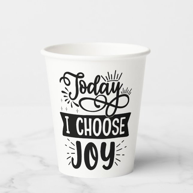 Vasos De Papel Hoy Elijo Alegría (Anverso)