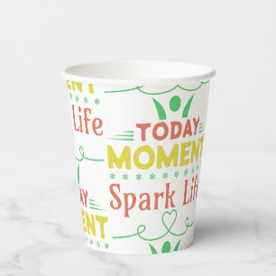 Vasos De Papel Hoy, momento, la vida de chispa se puso la bolsa