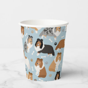 Vasos De Papel Huesos y patas de perro