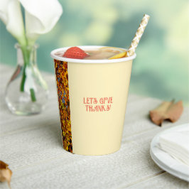 Vasos De Papel Huevo White Dinner Feliz Día de Acción de Gracias