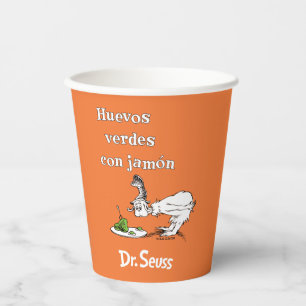 Vasos De Papel Huevos Verdes con Jamón del Dr. Seuss