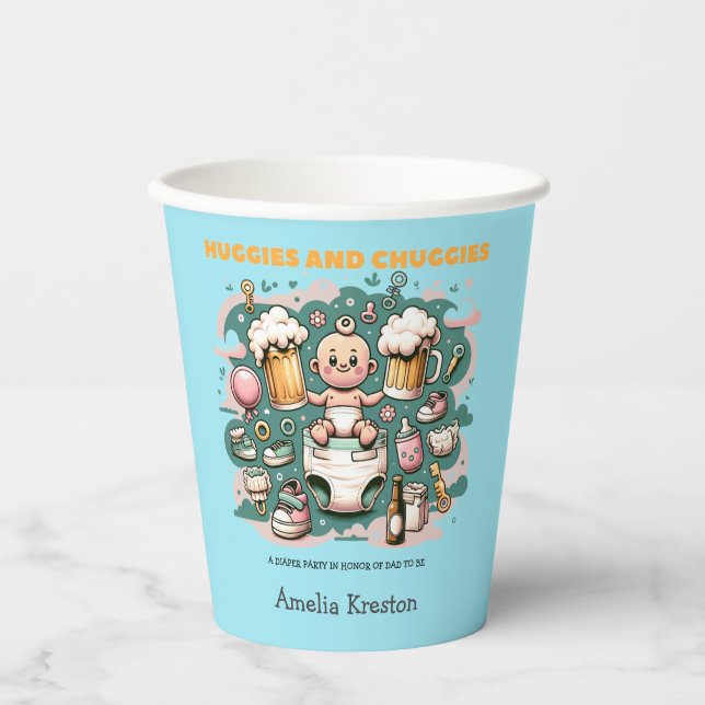 Vasos De Papel Huggies y Chuggies saludan a la paternidad (Anverso)