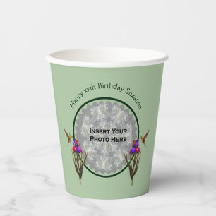 Vasos De Papel Hummingbird E Iris Personalizan La Foto Cumpleaños
