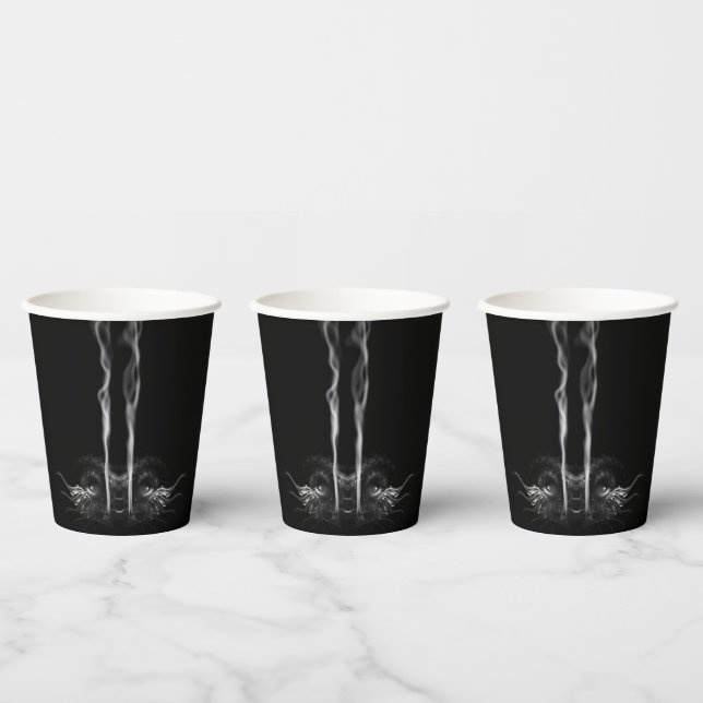 Vasos De Papel Humo de dragón negro (Multi)