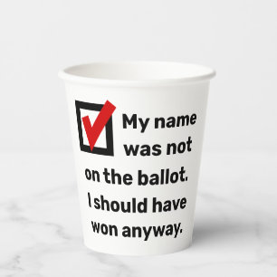 Vasos De Papel Humor electoral 2024