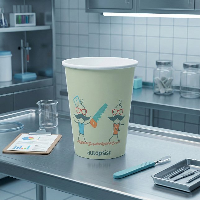 Vasos De Papel Humor médico autopista con personajes de bigote (Subido por el creador)