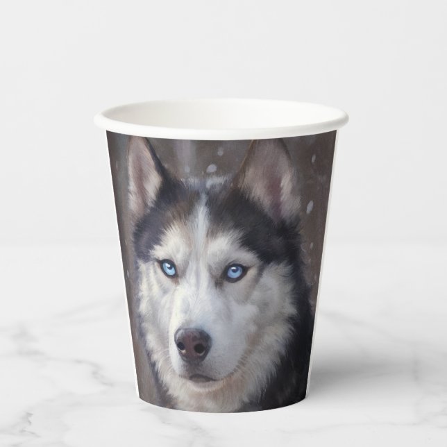 Vasos De Papel Husky Siberian (Anverso)