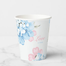 Vasos De Papel Hydrangeas Pastel Bloom