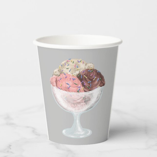 Vasos De Papel Ice Cream (Anverso)