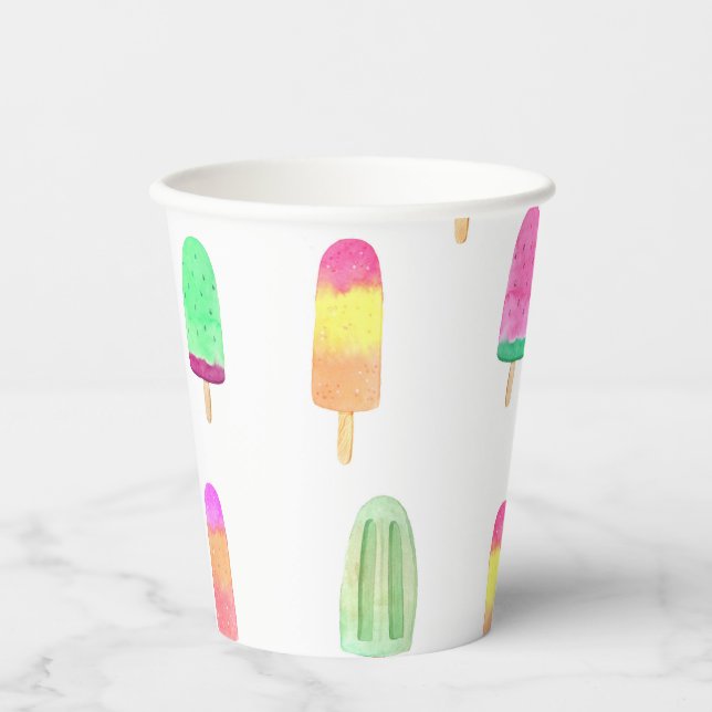 Vasos De Papel Ice Cream Popsicle (Anverso)