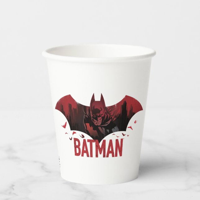 Vasos De Papel Icono de Batman Crimson Gotham (Anverso)