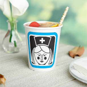 Vasos De Papel Icono de enfermera