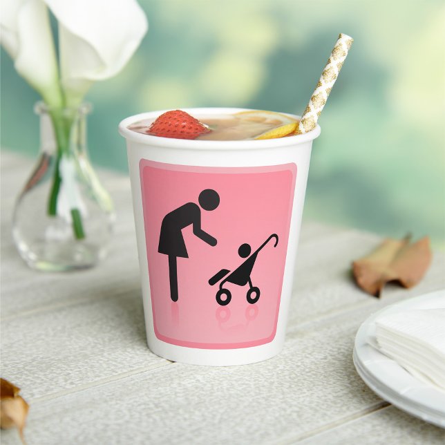 Vasos De Papel Icono De Madre E Hijo (Subido por el creador)