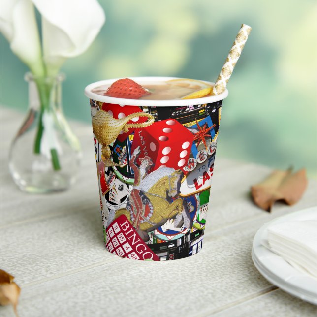 Vasos De Papel Iconos de Las Vegas * Delight Paper Cups (in situ)