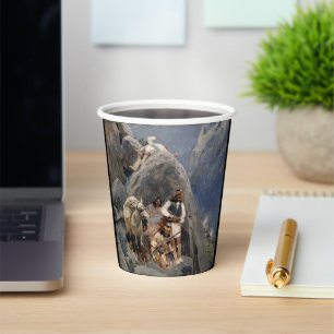 Vasos De Papel Iconos de los nativos americanos: Guerreros Apache