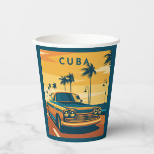 Vasos De Papel Ilustracion de Cuba