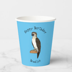 Vasos De Papel ilustración de dibujos animados de águila filipina