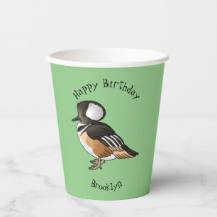Vasos De Papel Ilustración de dibujos animados de pato joyuyo