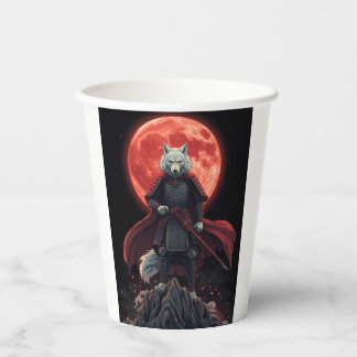 Vasos De Papel Ilustración de guerrero de fantasía japonés