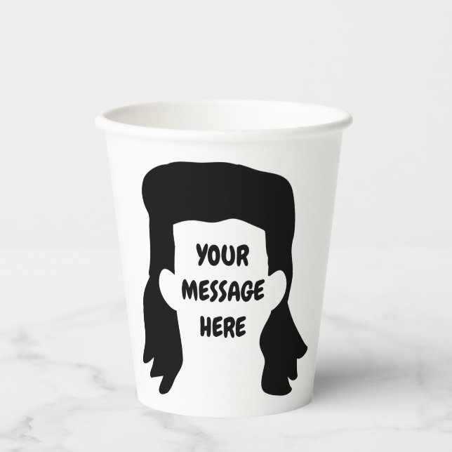 Vasos De Papel Ilustracion de mensajes divertidos y personalizado (Anverso)