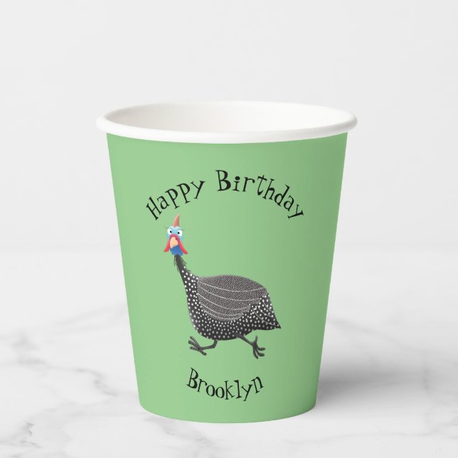 Vasos De Papel Ilustracion de personalizado de aves divertidos de (Anverso)