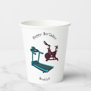 Vasos De Papel Ilustracion de personalizado de bicicletas de hila