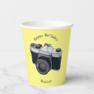 Vasos De Papel Ilustracion de personalizado de cámara de cine