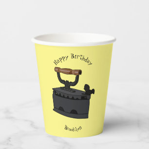 Vasos De Papel Ilustracion de personalizado de carbón vegetal