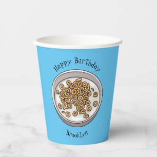 Vasos De Papel Ilustracion de personalizado de cereales