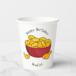 Vasos De Papel Ilustracion de personalizado de chips de papa