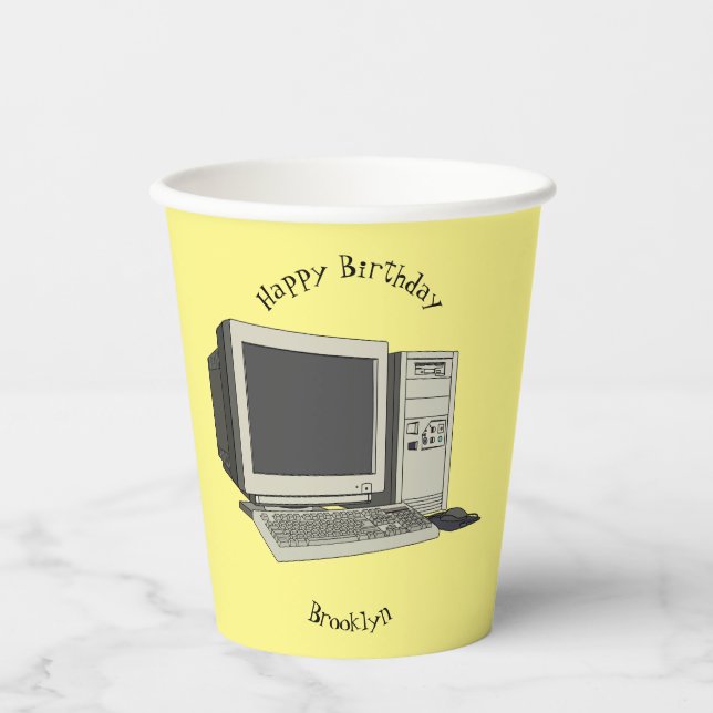 Vasos De Papel Ilustracion de personalizado de equipos (Anverso)