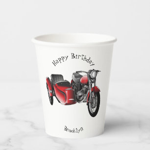 Vasos De Papel Ilustracion de personalizado de motocicletas Sidec